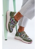 Dámské kožené tenisky na platformě Maciejka 06390-09 seledýnové