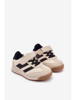 Dětské Sneakersy Sportovní Boty Na Suchý Zip Béžové Viona