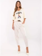 Kalhoty DHJ SP 20316.16 světle béžové