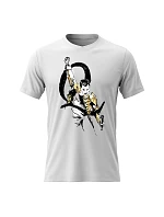 Dámské bavlněné tričko s potiskem - FREDDIE MERCURY - bílé