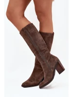 Kozačky na podpatku  model 223008 Step in style