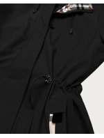 Damska kurtka z wykończeniem w kratkę Goodlookin czarna (KK60411-1#)