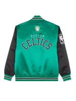 Mitchell & Ness NBA Boston Celtics Primetime Heavyweight Satin Jacket Vintage Logo Celtics M JK8453-BCEKYGN pánské