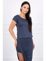 Asymetrické grafitové šaty