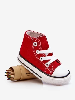 Dětské Vysoké Tenisky Červené Filemon