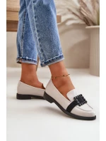 Lakované Dámské Mokasíny S Dekorací Světle Šedé Vinceza 58389 Lakované Dámské Mokasíny S Dekorací Světle Šedé Vinceza 58389