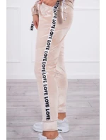 Láska béžová velurová sada