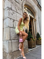 Dámské sandály na podpatku z imitace kůže růžové Palmer Dámské sandály na podpatku z imitace kůže růžové Palmer