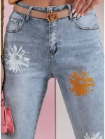 FLORENSSO modré dámské džíny slim fit kalhoty FashionStreet UY2467