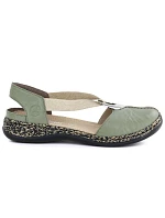 Rieker 46461-52 kožené sandály damakie built-in green