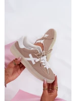 Nízké Dámské Sportovní Boty Béžové Zelevelis