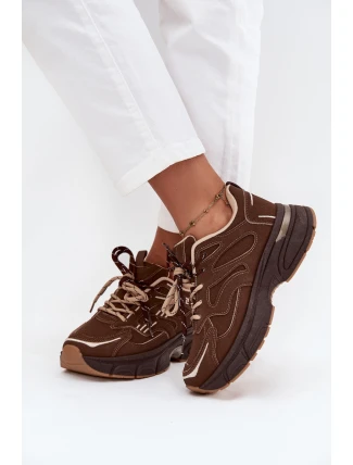 Dámské sportovní tenisky s dvojím šněrováním čokoládové Annelie Dámské sportovní tenisky s dvojím šněrováním čokoládové Annelie