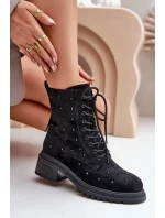 Zdobené Dámské Zateplené Kotníkové Boty D&A MR880-017 Černé