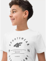 Chlapecké tričko 4FJSS23TTSHM294 bílé - 4F