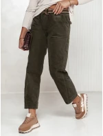 Dámské manšestrové kalhoty FEMCORD v jedné velikosti s páskem olivové FashionStreet UY2283 Dámské manšestrové kalhoty FEMCORD v jedné velikosti s páskem olivové FashionStreet UY2283