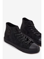 Pánské zateplené tenisky z ECO kůže Big Star HI-POLY SYSTEM – černé