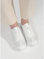 Krásné bílé  tenisky dámské bez podpatku