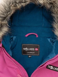 Trollkids Kids Kirkenes Snowsuit dívčí zimní oblek nepromokavý růžový (387-243)