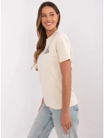 Tričko D12022AC02645H světle béžové