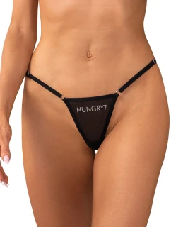 Dámská sexy tanga Violami Hungry černé - Obsessive
