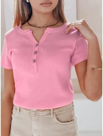 Dámská žebrovaná halenka KISS LOOK růžová FashionStreet RY2837