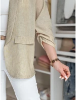 Dámská oversize bunda SOFT LOVE světle hnědá FashionStreet PY0133