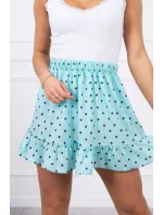 Mátová puntíkatá sukně