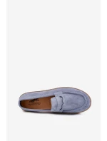 Pánské Mokasíny S Pletením Modré Fiamar Pánské Mokasíny S Pletením Modré Fiamar