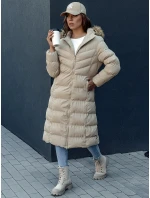 Dámský zimní kabát LUXWARM béžový FashionStreet TY4376