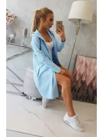 Delší zadní plášť modrý