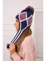 Dámská klapka na uši Eunika K322 navy blue