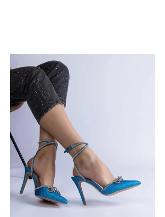 Dámské lodičky na jehlové podpatku H2810 Světle modrá třpyt - BELLAMICA Shoes Dámské lodičky na jehlové podpatku H2810 Světle modrá třpyt - BELLAMICA Shoes