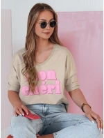 Dámská halenka CHERINO hnědá s potiskem FashionStreet RY2830