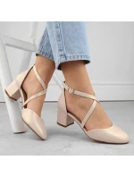 Sergio Leone W SK365B perleťové béžové sandály s pásky