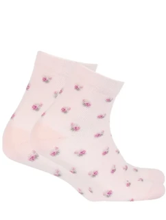 TENKÉ PONOŽKY BARVA 2-6 LET DÍVKY RŮŽOVÁ 24-26