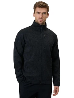 Pánský fleece 4F M443 deep black melange 4FWSS26TFLEM443 20M