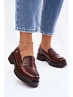 Kožené dámské mokasyny Vinceza 18125 hnědé