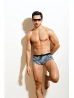 Černobílé pruhované plavky Sacco Belt - Alpha Male Černobílé pruhované plavky Sacco Belt - Alpha Male