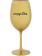 VÍNOPIČKA - zlatá sklenice na víno 350 ml