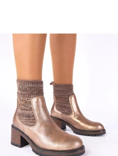 Boty na podpatku M-789 zlaté - Solea