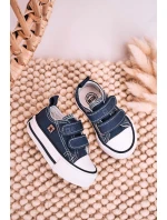 Dětské Tenisky Na Suchý Zip BIG STAR HH374201 Tmavě Modré