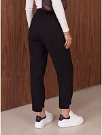 Dámské jogger kalhoty s gumou v pase, černé, FashionStreet UY3152 Dámské jogger kalhoty s gumou v pase, černé, FashionStreet UY3152