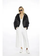 Černý krátký dámský kožich Ann Gissy (AG9-9006)