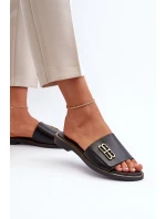 Zazoo 40384 Elegantní Dámské Kožené Černé Žabky Zazoo 40384 Elegantní Dámské Kožené Černé Žabky