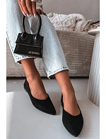 Baleríny Ploché Eko Semiš Černé Lelisa