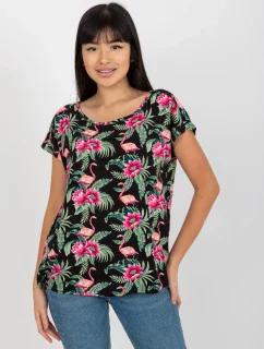 Dámská halenka D73771R10978P černá a zelená - FPrice