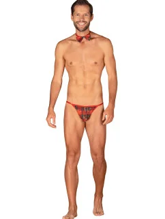 Pánský set Mr Merrilo thong + motýlek - Obsessive