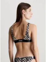 Dámská plavková podprsenka KWKW02489 0GM vzor leopard - Calvin Klein