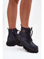 Boty na široké podrážce  model 222950 Step in style