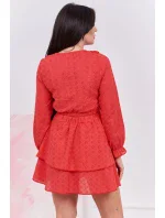 Boho červené šaty